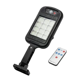 144 LED-es Napelemes Kültéri Fali Lámpa Mozgásérzékelővel és Távirányítóval KE25-51