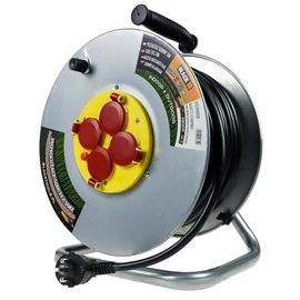 Black 25m kül és beltéri kábeldob hosszabbító - 59001