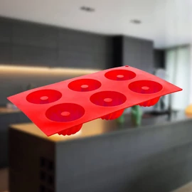 Szilikon muffin sütőforma CULINARIA Red 6 részes