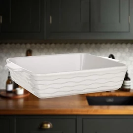 BANQUET Téglalap alakú sütőtál CULINARIA Fehér 28,5x24x6cm 60ZF12