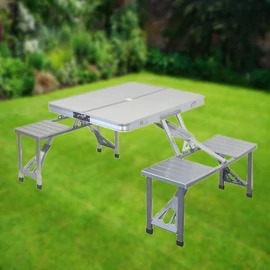 Hordozható összecsukható asztal székekkel kemping szett RAVENNA 13491