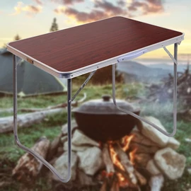 Kempingasztal BALATON összecsukható barna 13486