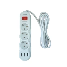 Heinz hosszabbító 3 hálózati elosztó 3 USB csatlakoz