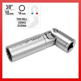 YATO Gyertya-dugókulcs, csuklós 3/8