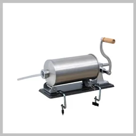 Vanessa vízszintes kézi kolbásztöltő gép, 5 kg, rozsdamentes acél, 4 tölcsér