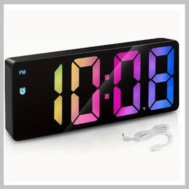 Színes LED ébresztző óra SR2205