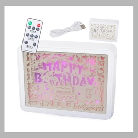 Éjszakai lámpa 3d színek rgb led távirányító érintéssel 24186