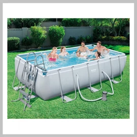 Bestway szögletes fémvázas medence szett 404 x 201 x 100 cm  45465