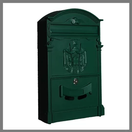 Postaláda 400x255x90mm, alumínium előlap, zöld HMB2540AG