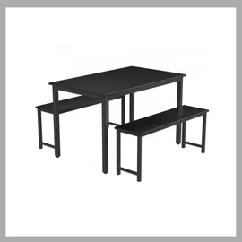 3 részes, fém vázas étkezőgarnitúra 2 paddal 1001664