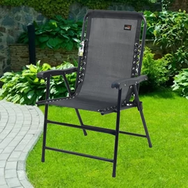 Kerti szék TERST összecsukható fekete 13466