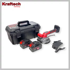 KrafTech Akkumulátoros Csempe Vibrátor, 125mm Tárcsa 48V 2 akkuvalKT/TIL-48xPro