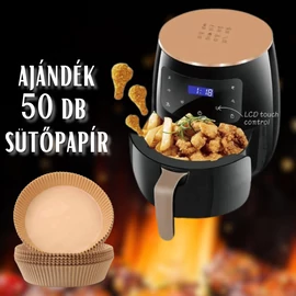 Exkluzív olaj nélküli 6 literes fritőz S18 ajándék 50db sütőpapír