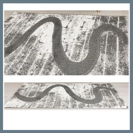 London Szürke-Fehér Ombre Mintás 160x220 Szőnyeg 02105A-VIZON-160220