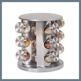 Forgatható fűszertartó, 12 db-os - Fém 200202038