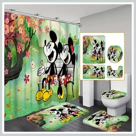 Mickey Mouse Love fürdőszobai szett – zuhanyfüggöny és kiegészítők KK1172087
