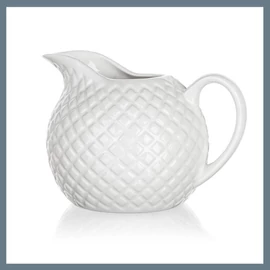 BANQUET DIAMOND LINE kerámia tejszínkiöntő, 11,7 x 7,5 cm, fehér 60322131
