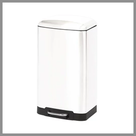 Dupla pedálos szemetes, 20 literes – fém, fehér 34606