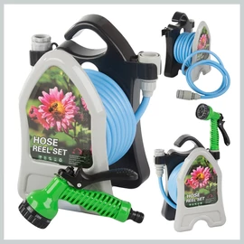 Kerti öntözőcső állványon, visszahúzható, 10 m 24554_N