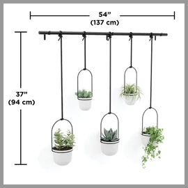 Umber Triflora - Függő virágcserép akasztó, Fehér színben 1001201930