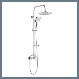 Fiona zuhanyoszlop csapteleppel, ezüst PKF_00KB