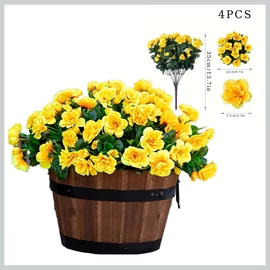 Valósághű művirág kültéri dekoráció sárga AP729761-s