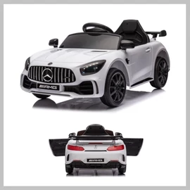 Elektromos játékautó gyerekeknek, Mercedes AMG, 2x25W, USB  Távirányító, fehér LQ011