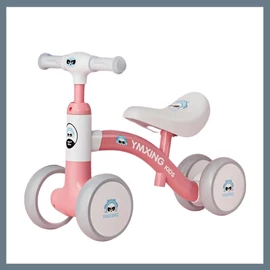 Négy kerekű, pedál nélküli bicikli gyerekeknek - Rózsaszín 601099674833524-R