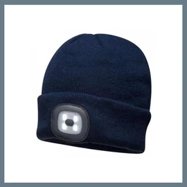 Sapka újratölthető LED lámpával - Sötétkék SLH6322