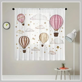 Légballonos dekor függöny 132 x 160 cm 2 db FY96590K