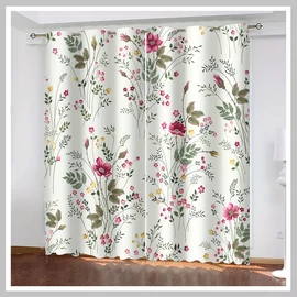 Tavaszi virág mintás függöny 100 x 220 cm 2 db UD104802