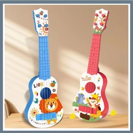 A700621 Rajzfilm Ukulele Játék – Piros/Kék Zenei Játék Gyerekeknek