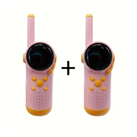 Gyerek walkie-talkie készlet – 2 darabos, rózsaszín-narancs színben UW48527