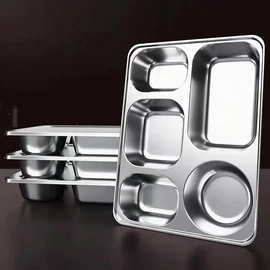 Rozsdamentes acél ételtálca – 5 rekeszes  QP95870-5