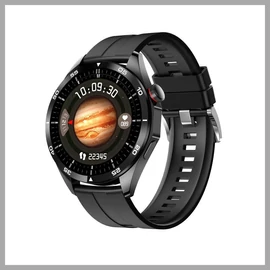 Laxasfit GT4 Pro fekete okosóra, fekete szilikon szíjjal, magyar menüvel holm0541