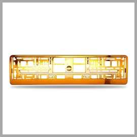 Rendszámtartó | alsóléces | fémgőzölt | narancssárga SLH6414