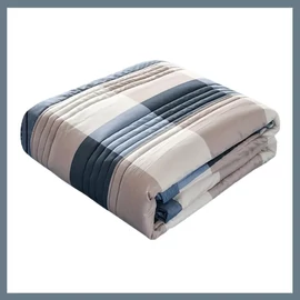 Puha légáteresztős nyári takaró 180x200cm - Kék fehér PW68406-10