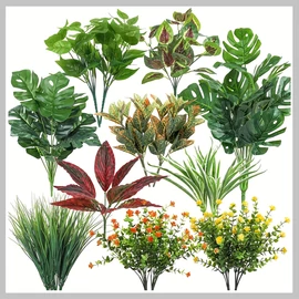 18 db UV-álló Kültéri Műnövény szett TY1276148