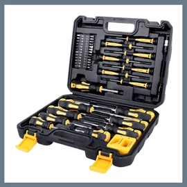 43 darabos Professzionális Csavarhúzó Készlet Mágneses Bit Tartóval QY43363