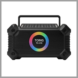 Toing TO-370 10W hordozható napelemes Bluetooth hangszóró TO-370
