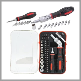 61 db-os Bit készlet, Racsnis Villáskulcs TZ-61