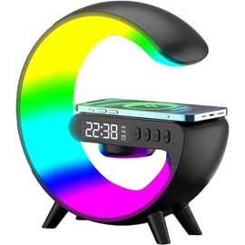 RGB LED Clock Bluetooth hangszóró vezeték nélküli töltő éjszakai lámpa – G63