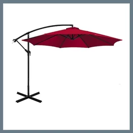 Kerti napernyő – 300 cm átmérő, dönthető, acélvázas, vízálló, piros UM002R