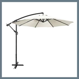 Kerti napernyő – 300 cm átmérő, dönthető, acélvázas, vízálló, fehér UM002W