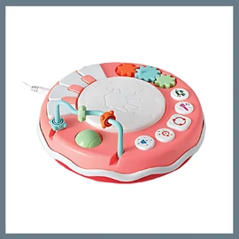 Interaktív fejlesztő játék babáknak – színes, zenélő játékpanel mikrofonos kiegészítővel PPL1