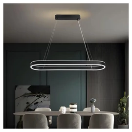 Modern LED mennyezeti lámpa ovális matt fekete LB1362712
