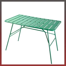 Kerti fém asztal 110x70x74cm zöld 18629