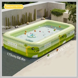 Dínó mintás felfújható gyerek medence 175 x 300 cm AU2094412-2