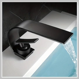 Exkluzív fürdőszobai csaptelep egykaros fekete XF12449-2