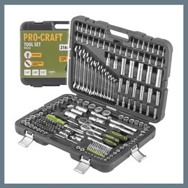 ProCraft 216 részes dugókulcs készlet WS-216